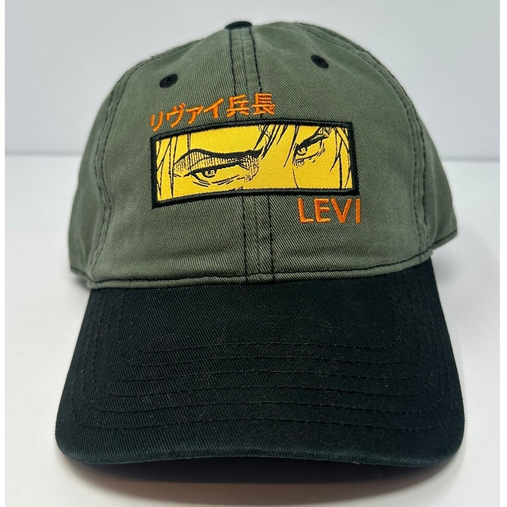 Attack on Titan Levi Ackerman Embroidered Dad Hat Green Black Anime Cap NEW B6